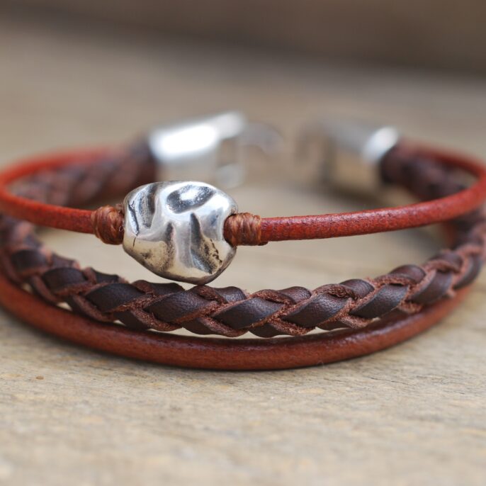 Bracelet naturel ton ocre